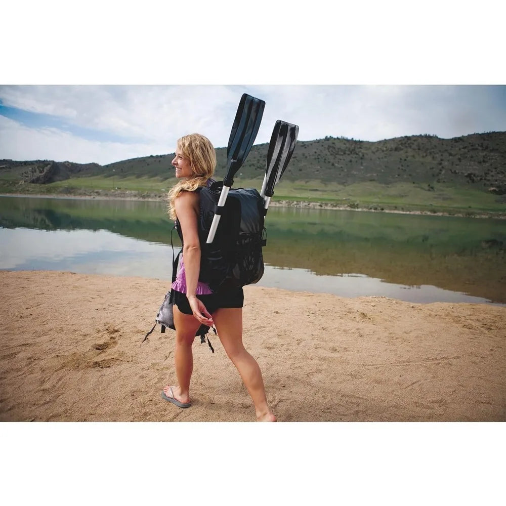 1-Person Inflatable Kayak - Backpack with Hand Pump & Paddle