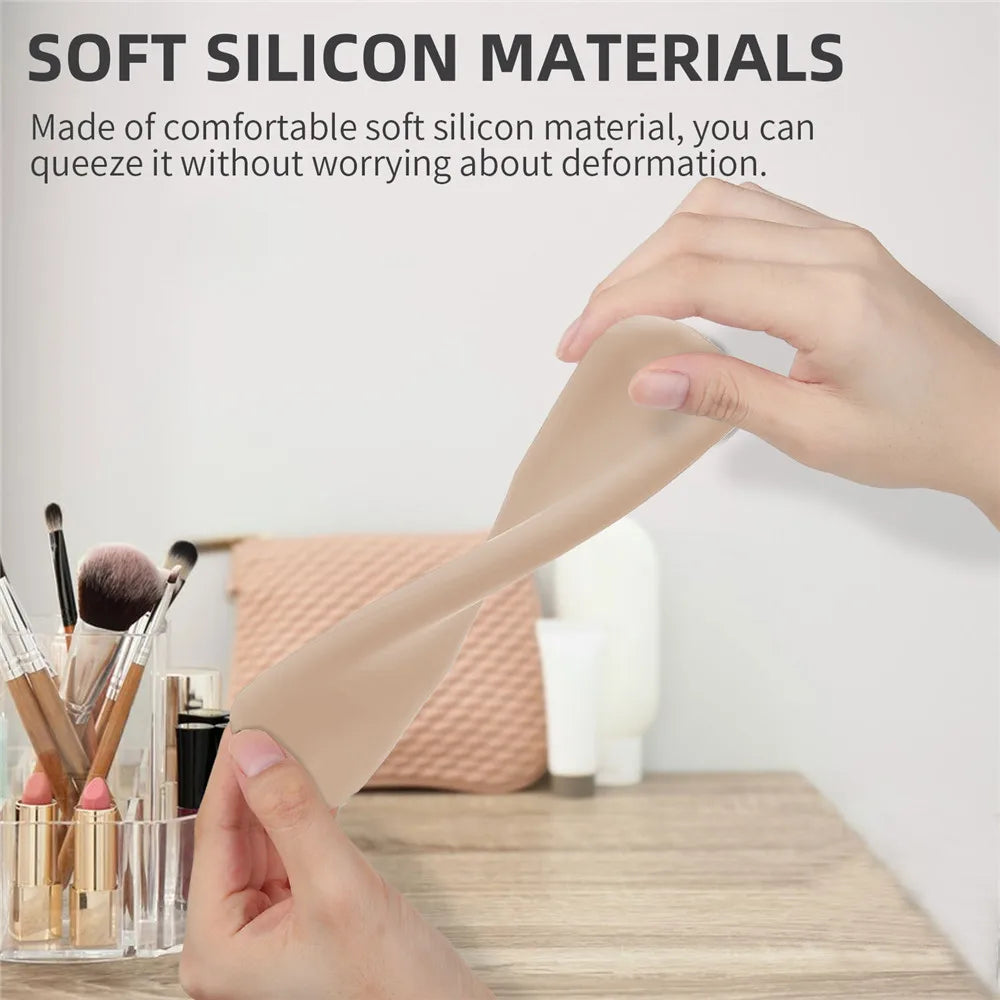Portable Silicone Makeup Brush Holder - Travel Organizer and Storage