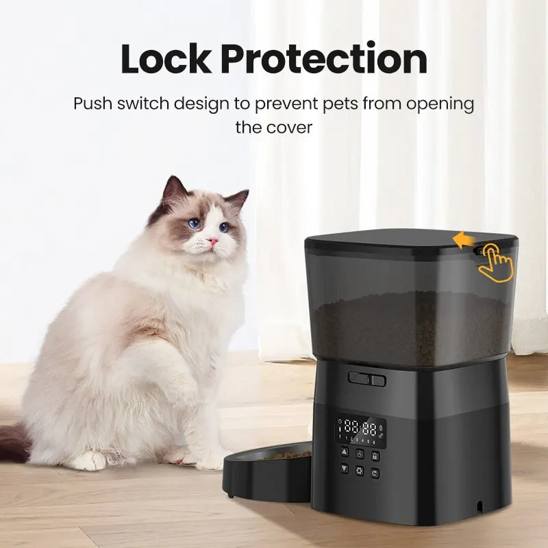 ROJECO Automatic Pet Feeder - Smart Control for Cats and Dogs