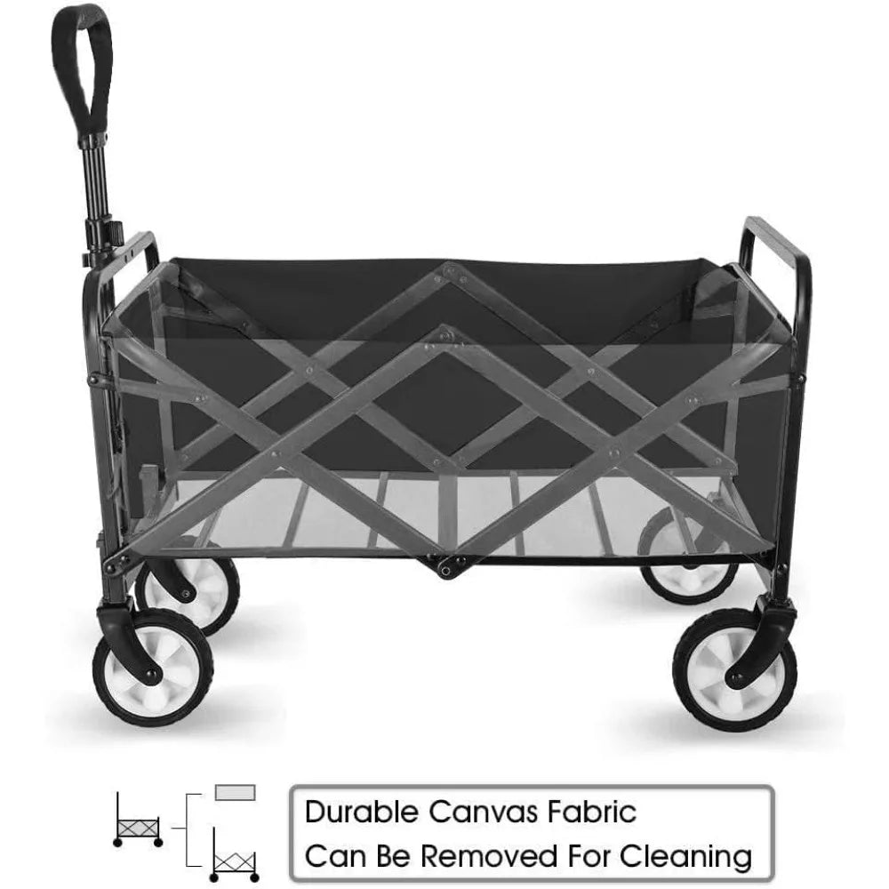 Collapsible Beach Wagon - Large Capacity, Heavy Duty, Portable