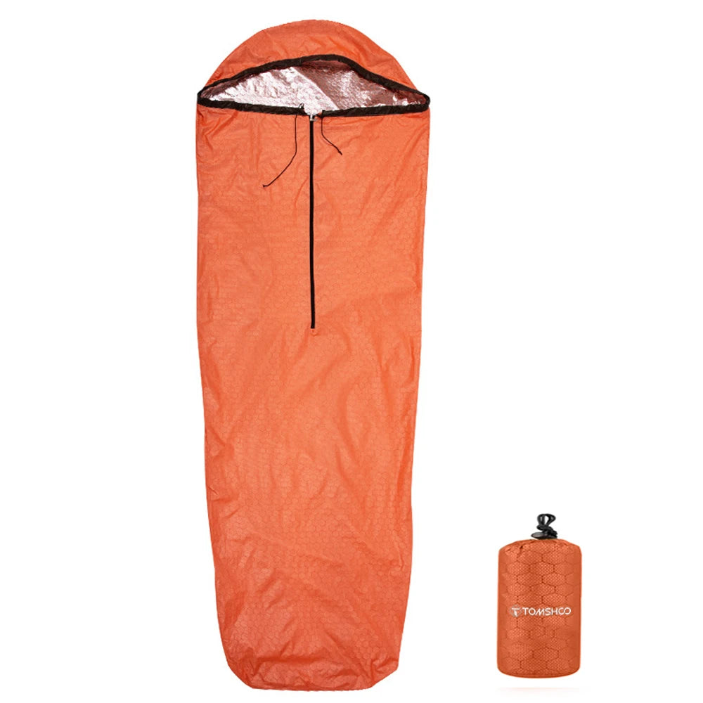 TOMSHOO Emergency Sleeping Bag - Waterproof Thermal Gear for Outdoor Adventure