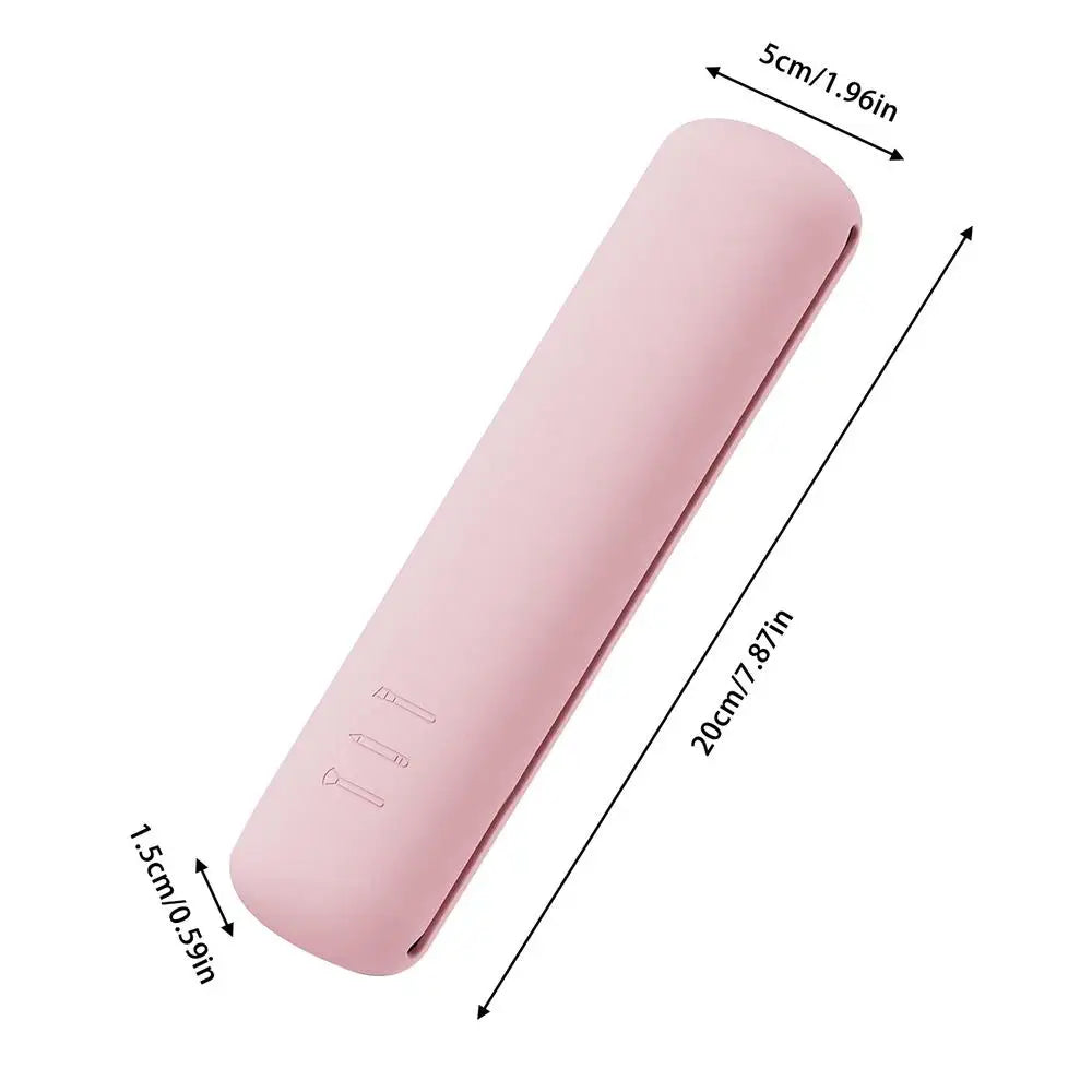 Portable Silicone Makeup Brush Holder - Travel Organizer and Storage