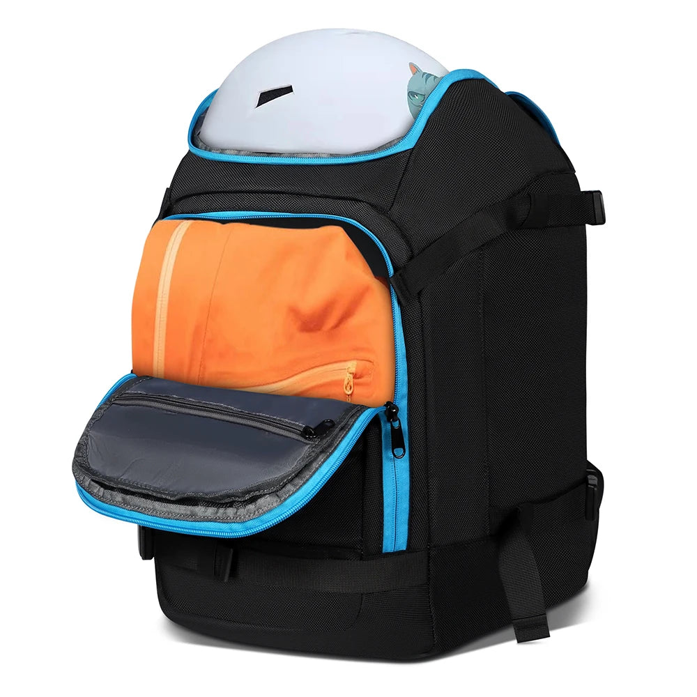 Travel Ski Boot Bag Backpack - Waterproof with Dry-Wet Separation for Gear