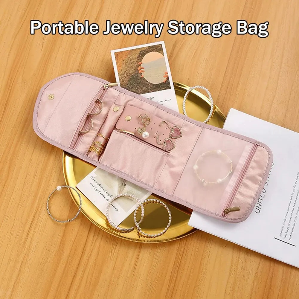 Foldable Rolling Fashion Jewelry Bag