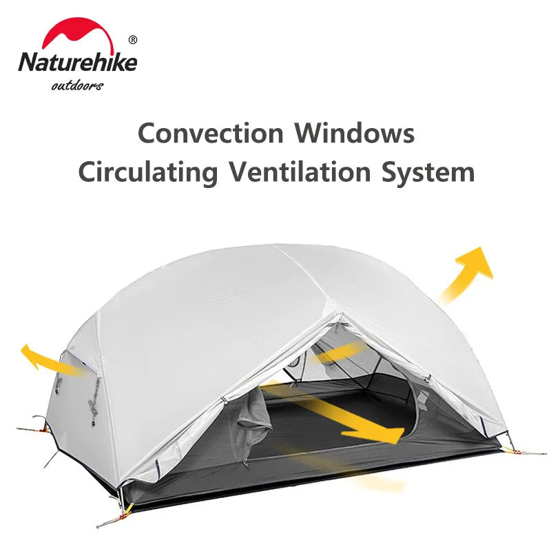 Naturehike Mongar 2-Person Ultralight Tent - Waterproof for Camping and Backpacking