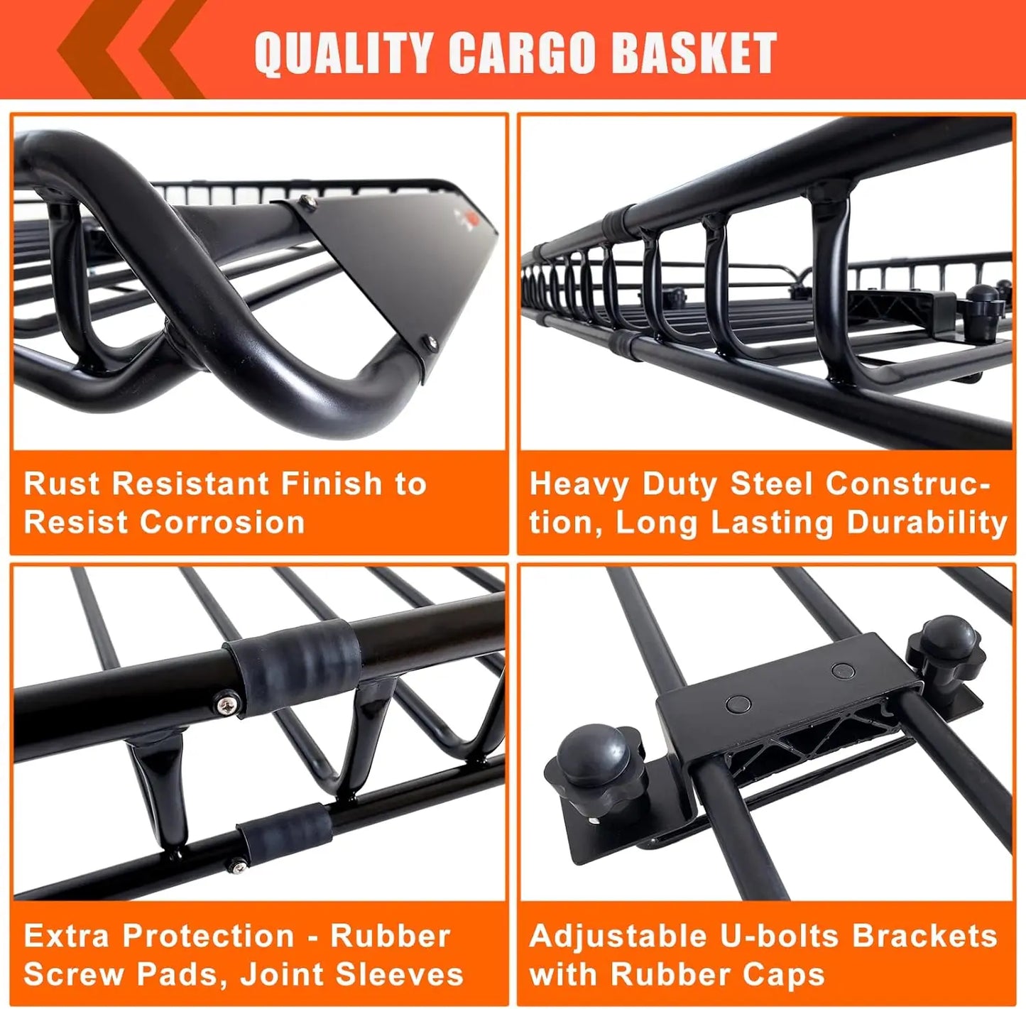MeeFar Roof Rack Carrier Basket Universal Rooftop and Waterproof Bag -15 Cubic Feet