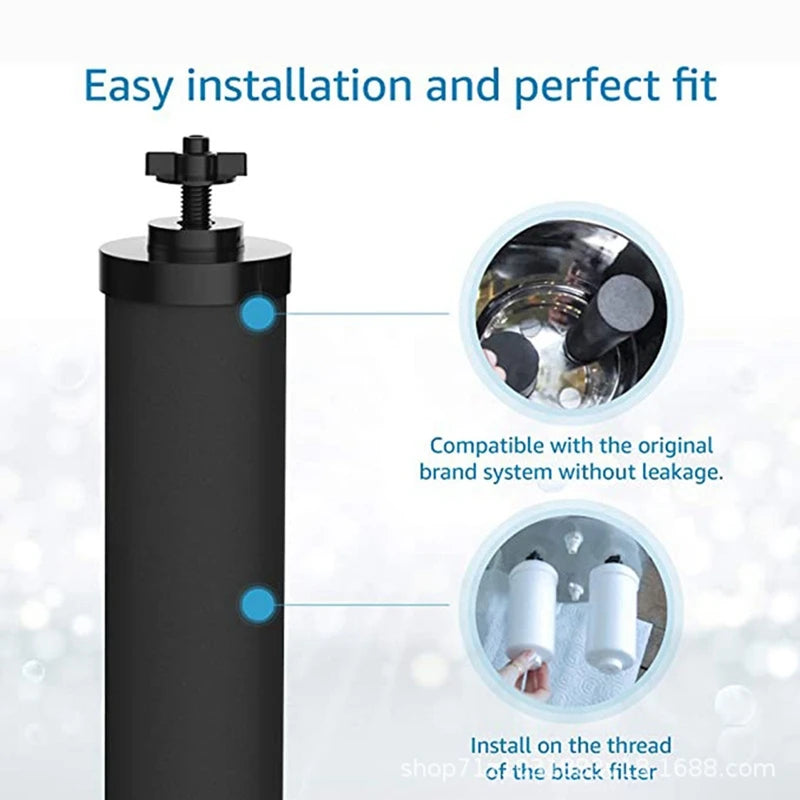 4 Piece Water Filter Black Activated Carbon For BERKEY Water Filter System