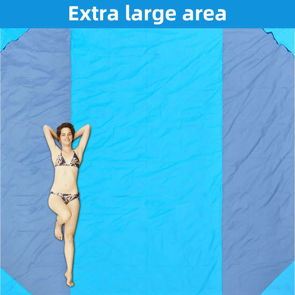 Extra Large Waterproof Beach Mat - Portable and Lightweight for Camping and Picnics