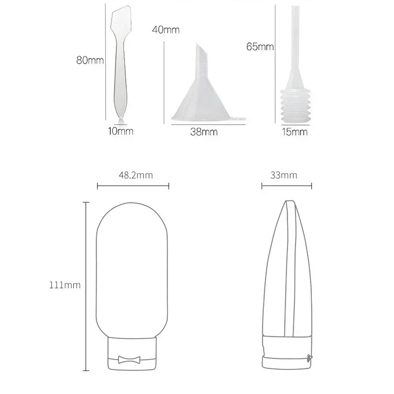 Refillable Bottles and Spray Set
