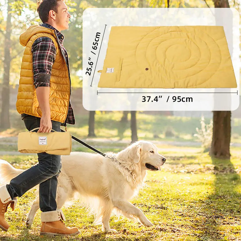 Foldable Portable Pet Mat with Storage Bag - Waterproof and Easy to Clean