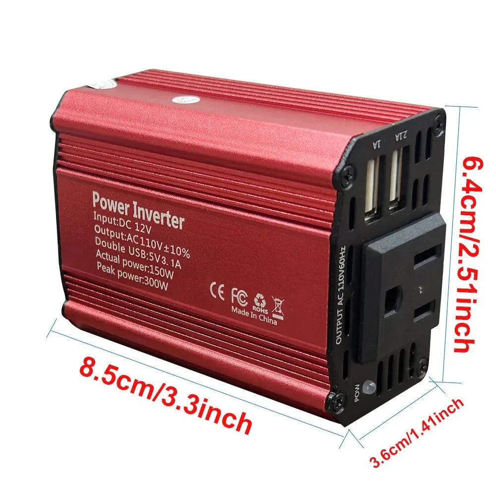 300W Power Car Invertor - USB Car Adapter Convertor
