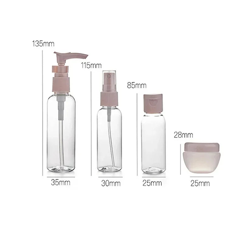 Refillable Bottles and Spray Set