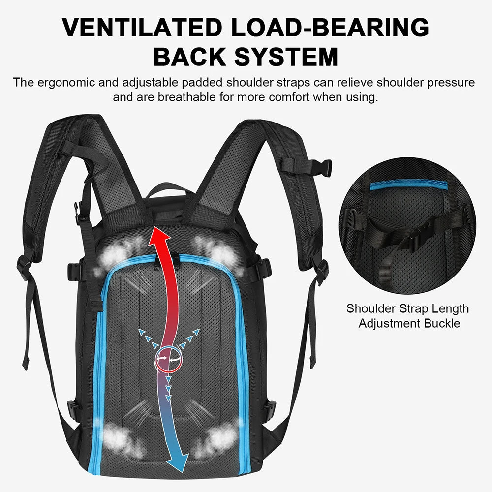 Travel Ski Boot Bag Backpack - Waterproof with Dry-Wet Separation for Gear