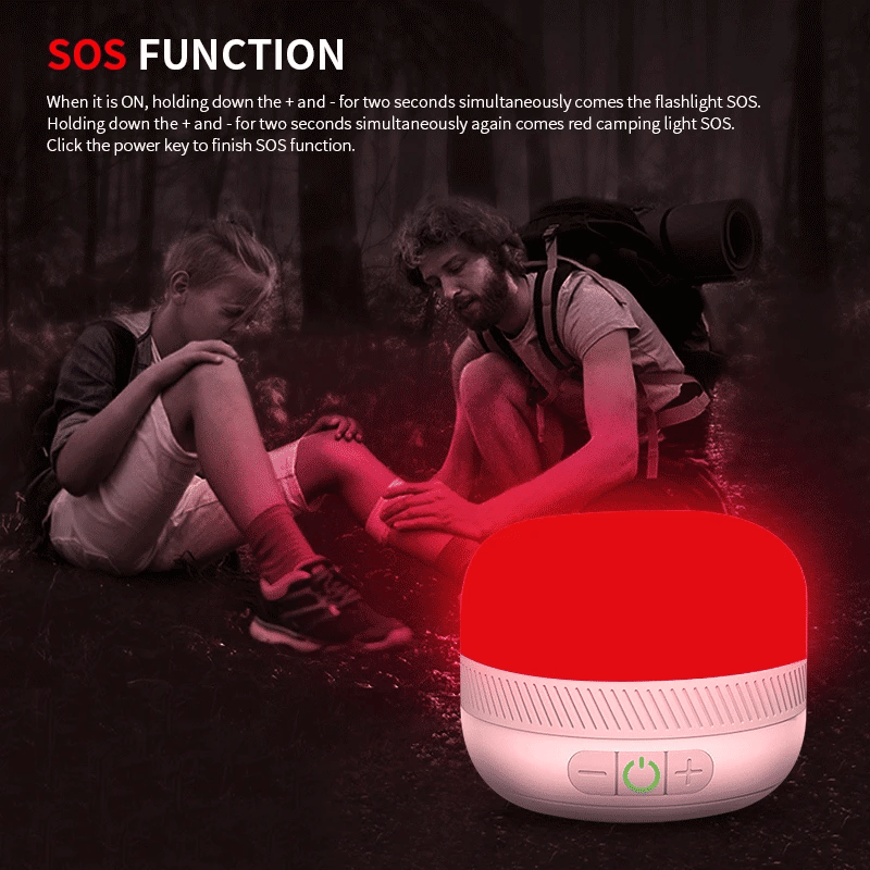 Rechargeable LED Camping Lantern - 230-Hour Portable Light with Magnet