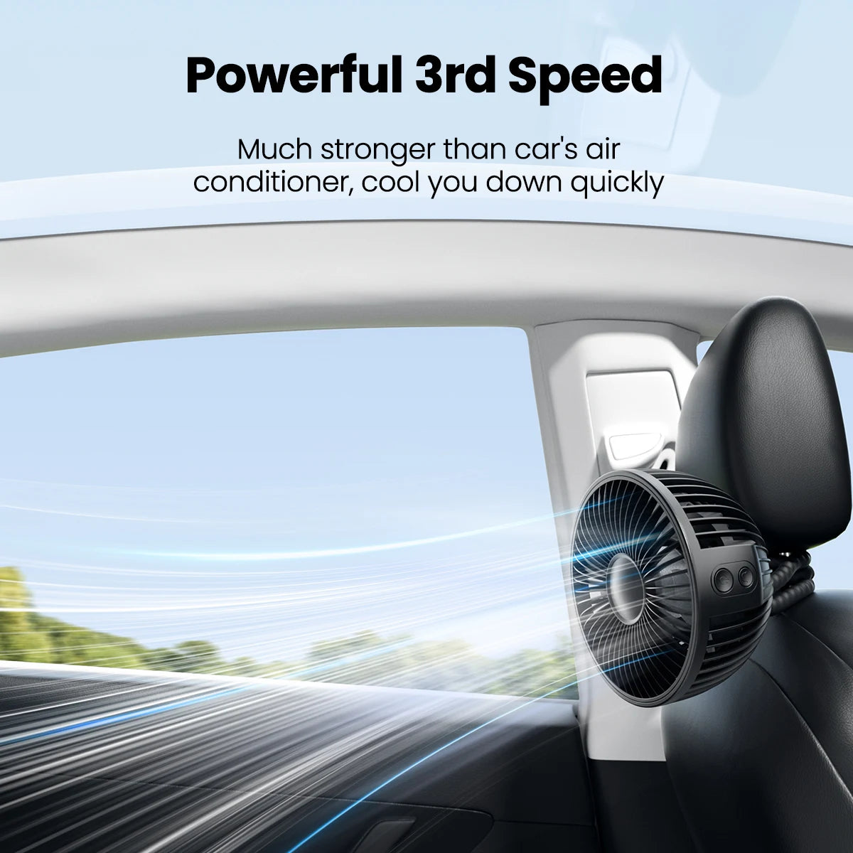Mini Portable beach, camping, stroller Fan with Light