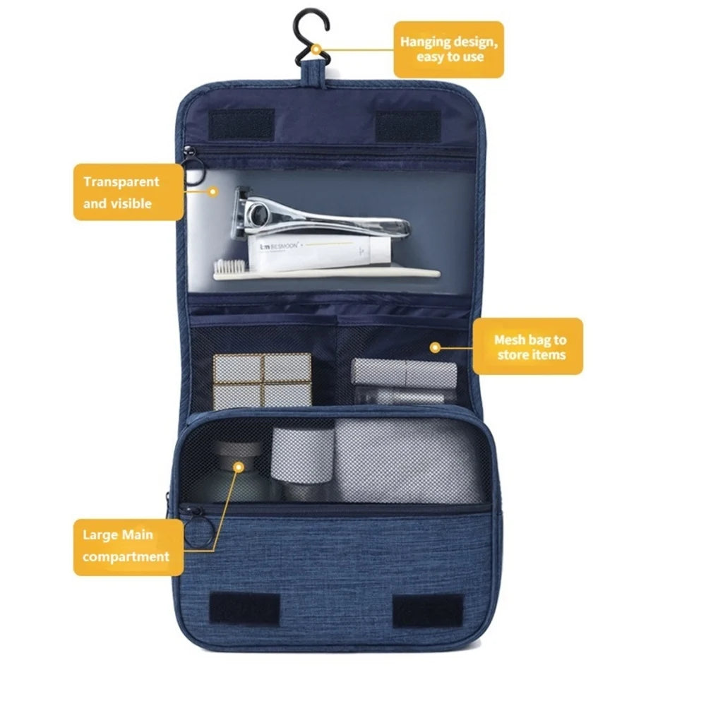 Portable Toiletry Bag with Hanging Hook
