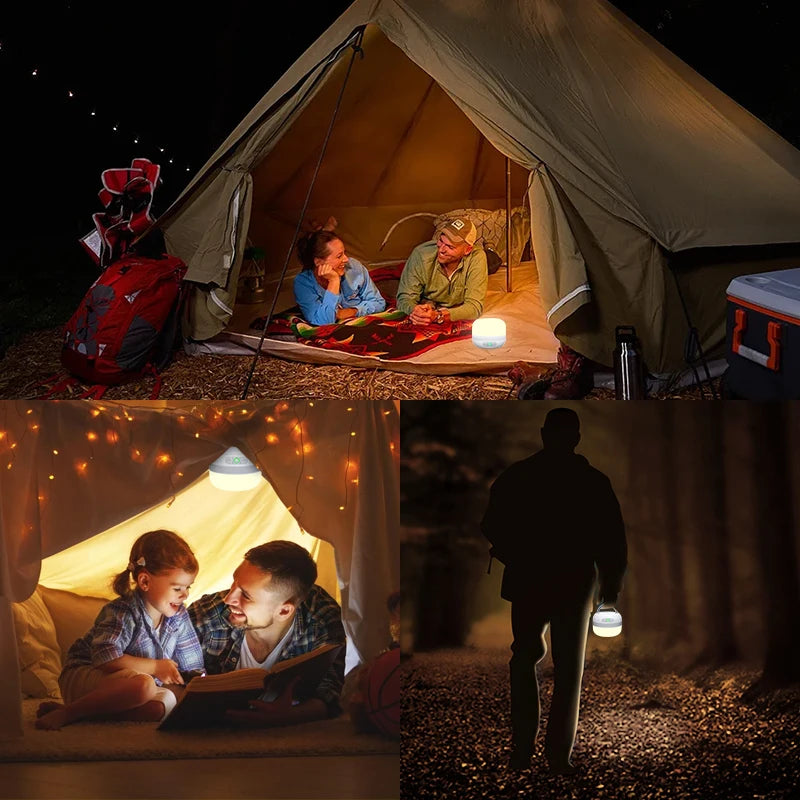 Rechargeable LED Camping Lantern - 230-Hour Portable Light with Magnet