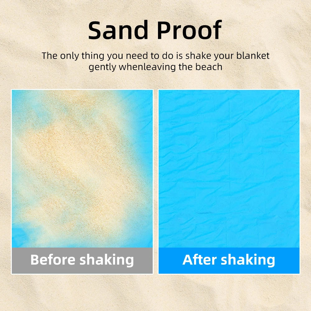 Extra Large Waterproof Beach Mat - Portable and Lightweight for Camping and Picnics