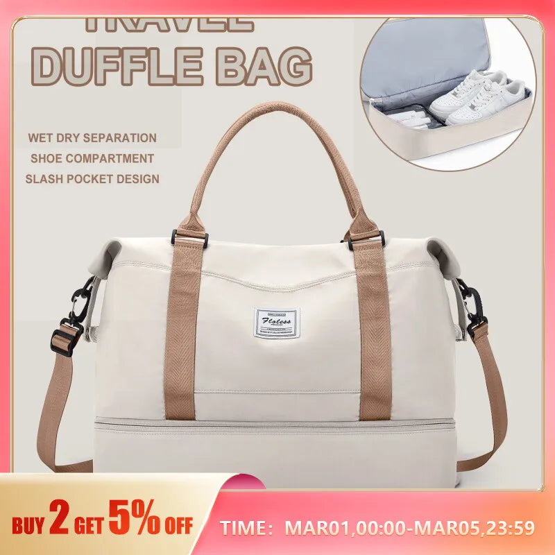 Likros Duffel Travel Bag with Shoes Compartment