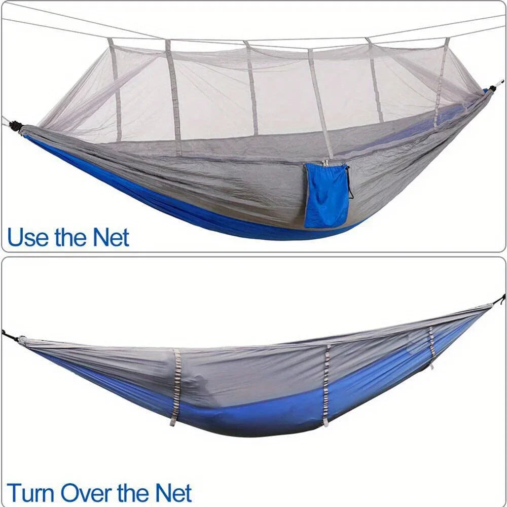 Double Person Camping Hammock - Portable with Mosquito Net, 660 lbs Capacity