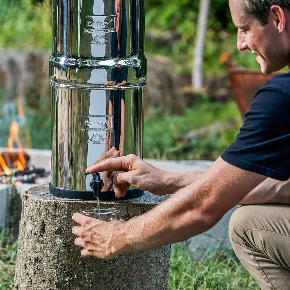 Travel Berkey Gravity-Fed Water Filter with 2 Black Berkey Elements-1.5 Gallons