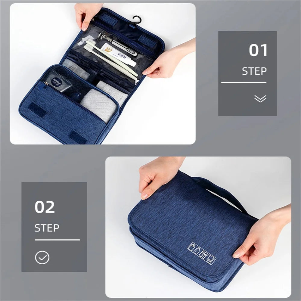 Portable Toiletry Bag with Hanging Hook