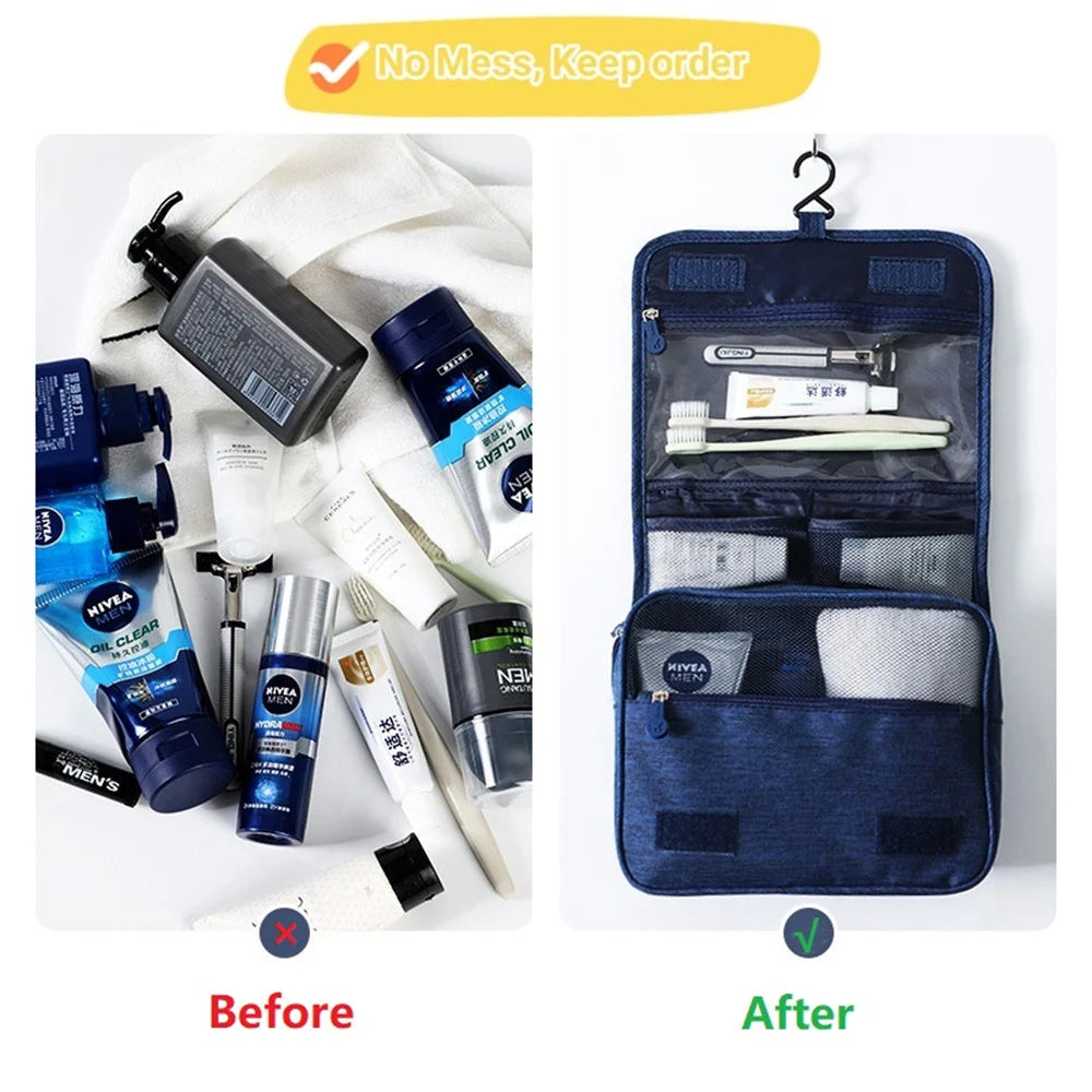 Portable Toiletry Bag with Hanging Hook
