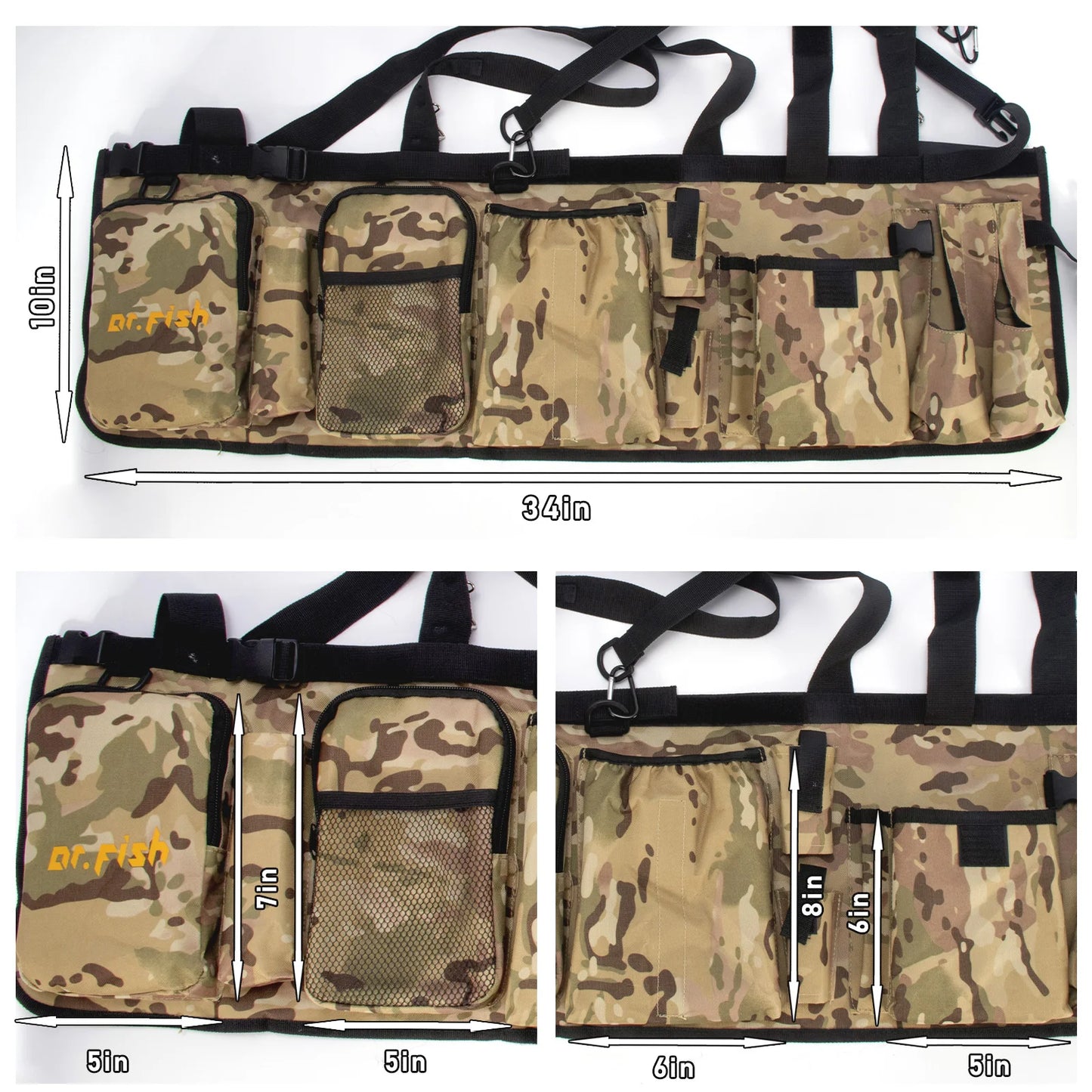 Ice Fishing Bucket Organizer 5 Gallon for Fishing Bag Storage