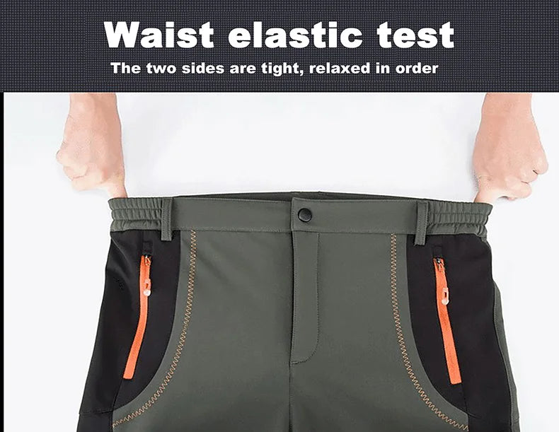 Men's Winter Pants - Thick Fleece, Waterproof & Windproof for Skiing, Trekking, and Camping