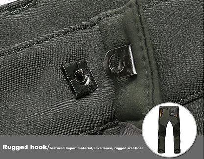 Men's Winter Pants - Thick Fleece, Waterproof & Windproof for Skiing, Trekking, and Camping