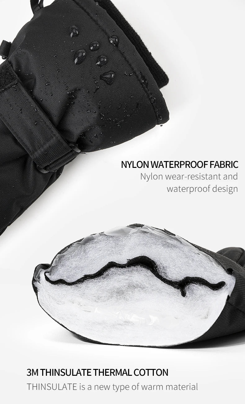 Copozz Waterproof Ski Gloves - Ultralight, Windproof, and Warm for Winter Sports