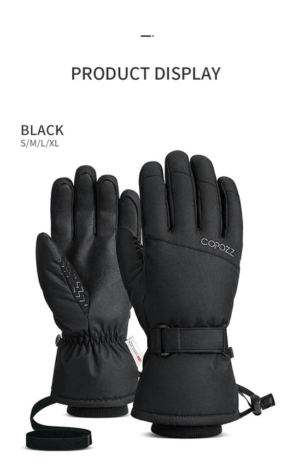 Copozz Waterproof Ski Gloves - Ultralight, Windproof, and Warm for Winter Sports