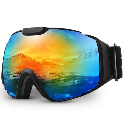 OTG Ski Goggles - Anti-Fog Double-Layer Lens for Snowboarding and Snowmobile