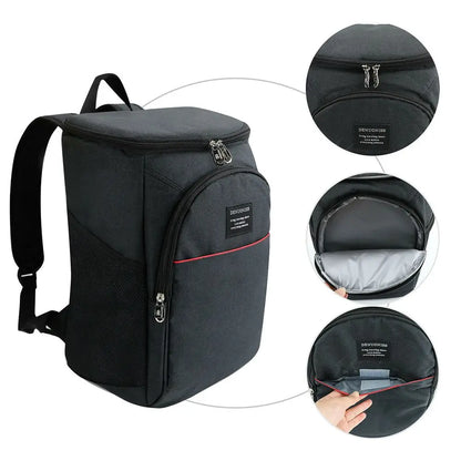 20L Thermal Backpack Cooler Bag - Waterproof and Insulated for Picnics