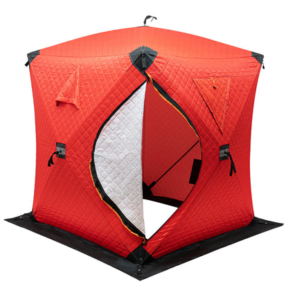 Winter Camping Tent -Portable Insulated Ice Fishing Shelter for 2-3 People