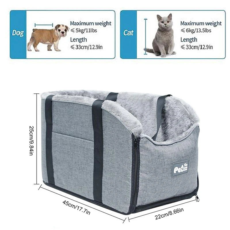 Pet Safety Seat - Travel Portable Car Seat for Small Pets