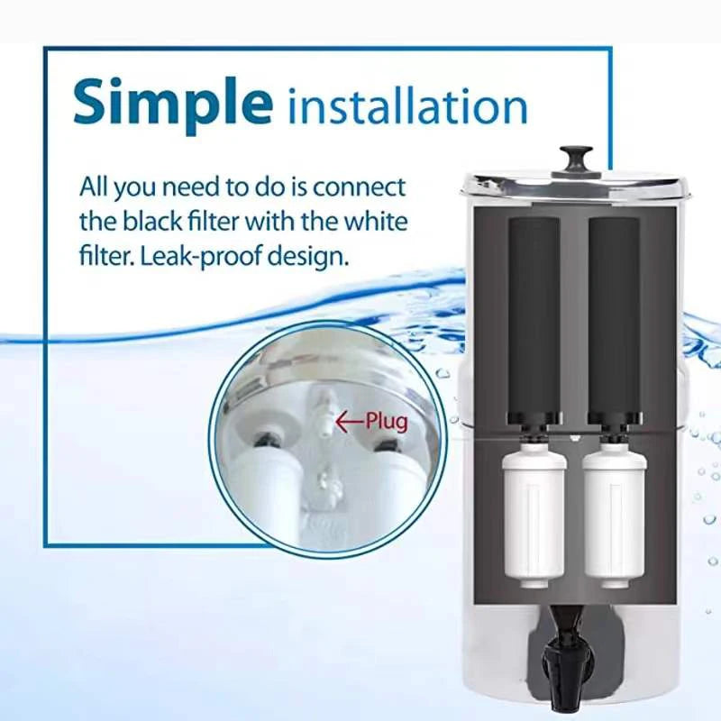 Water Filter Replacement for Berkey BB9-2 Black Filters & PF-2  Fluoride Filters