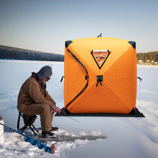 Winter Camping Tent -Portable Insulated Ice Fishing Shelter for 2-3 People