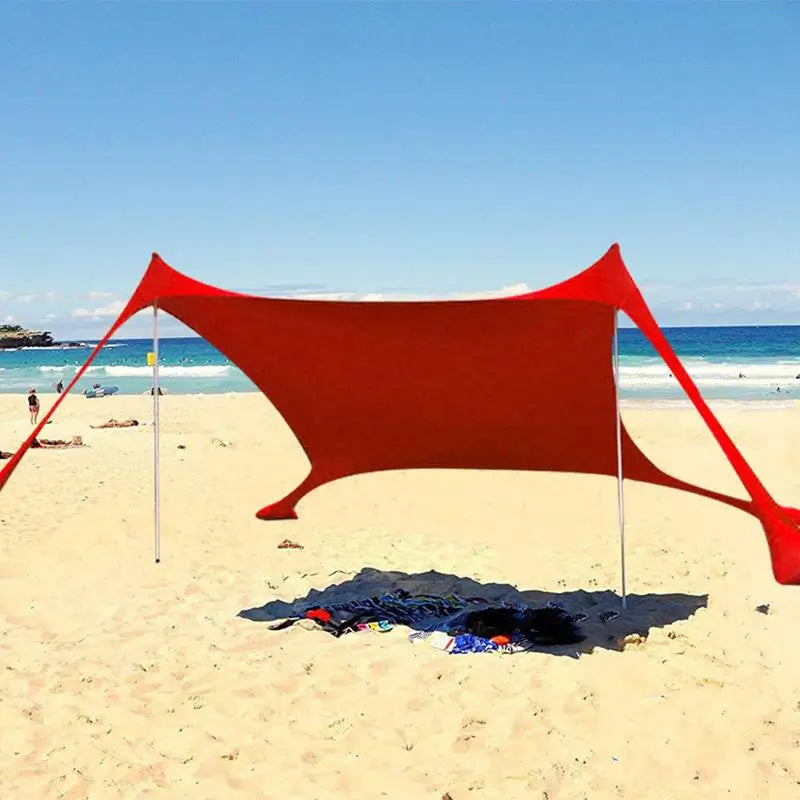 Family Beach Awning - Ultralight Sun Shade Tent with Sandbag, UPF50+