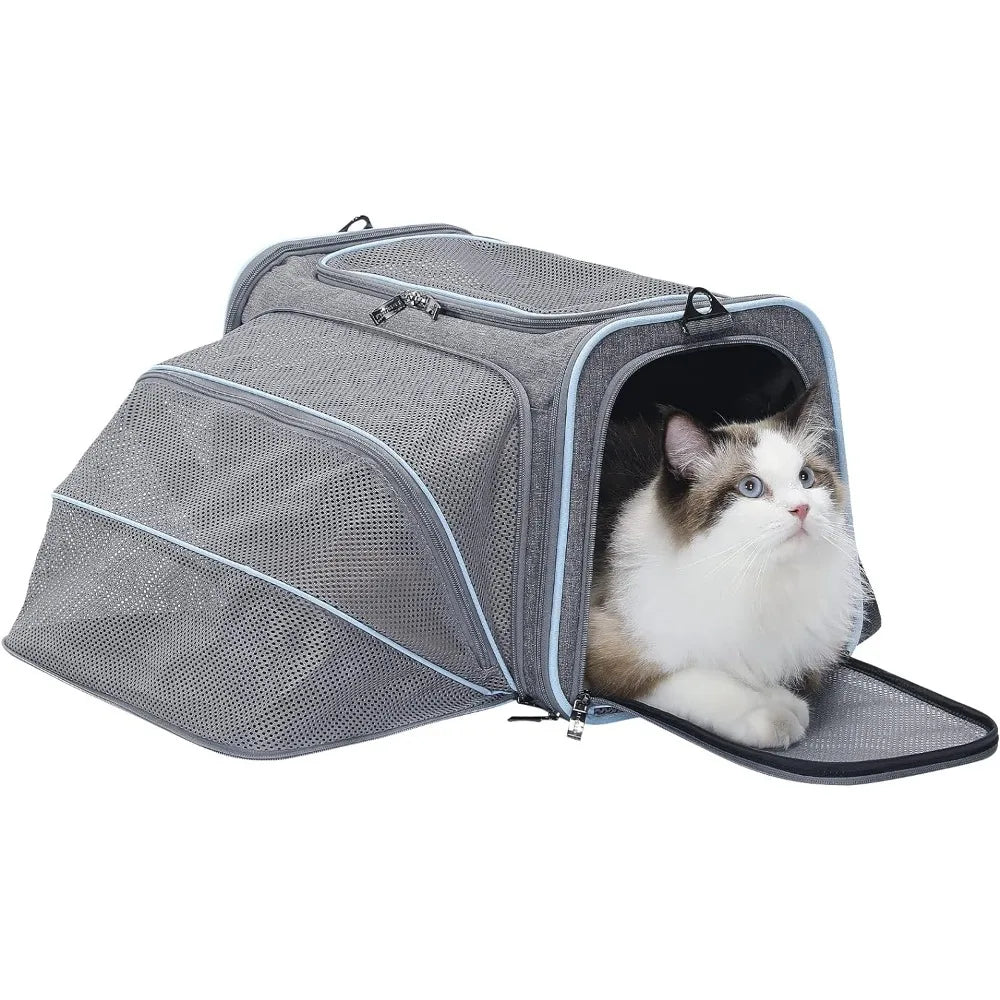 Petsfit Expandable Cat Carrier - Airline Approved Soft-Sided Pet Travel Carrier