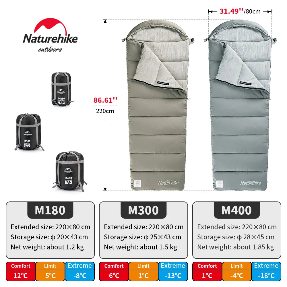 Naturehike Sleeping Bag Machine Washable Winter Sleeping Bag-M400