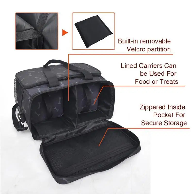 Portable Pet Travel Bag with Multi-function Pockets