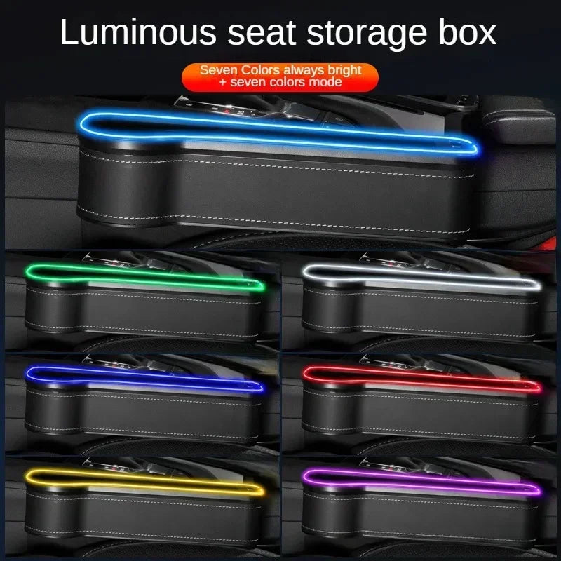 Car Crevice Storage Box with 2 USB Charger