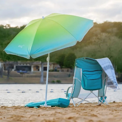 Beach Chair 2-Pack for Adults - With Umbrella, Cooler, and Carry Bag