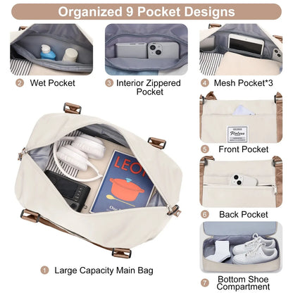 Likros Duffel Travel Bag with Shoes Compartment