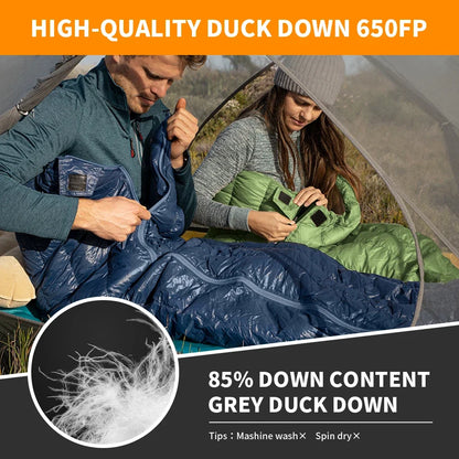 Naturehike Ultralight Duck Down Sleeping Bag - Waterproof and Portable