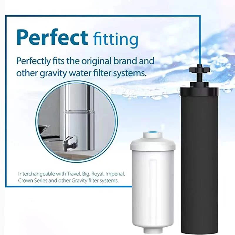 Water Filter Replacement for Berkey BB9-2 Black Filters & PF-2  Fluoride Filters