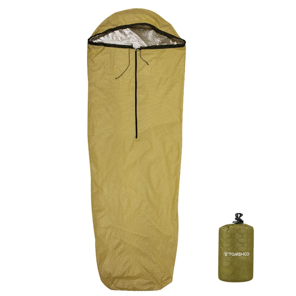 TOMSHOO Emergency Sleeping Bag - Waterproof Thermal Gear for Outdoor Adventure