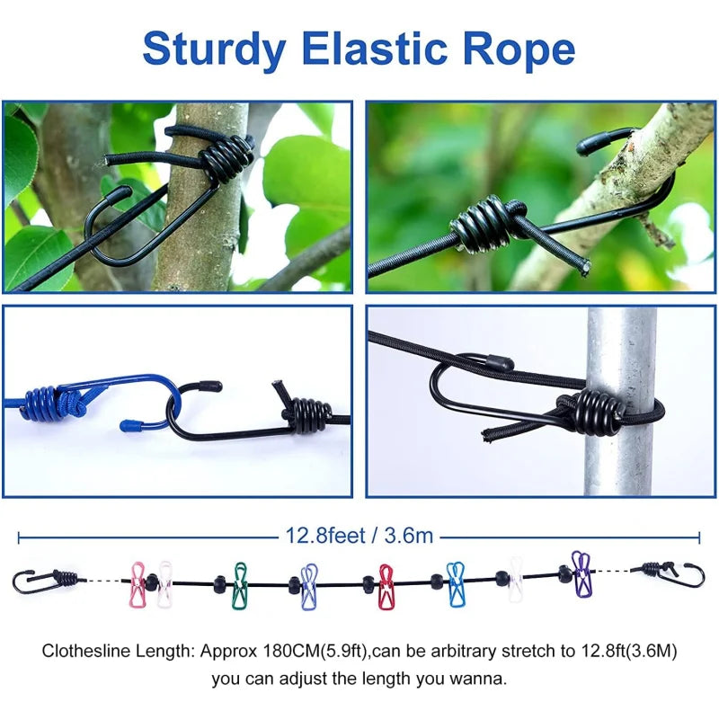 Elastic Clothesline Washing Line Rope