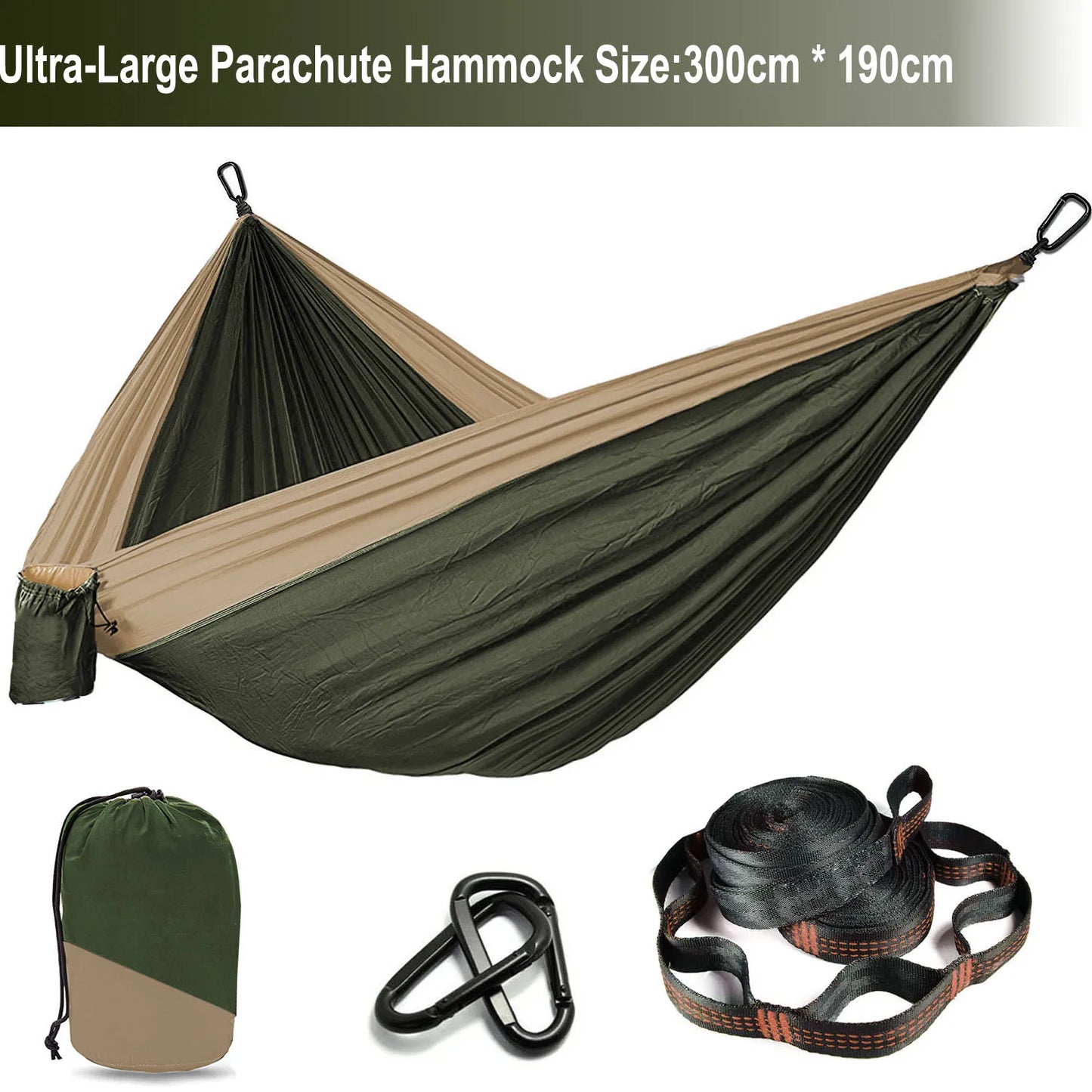 Ultra-light Camping hammocks for outdoor with adjustable loops hammocks straps